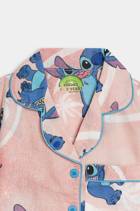 Printed Stitch Heart - Pink