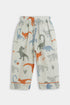 Printed Dino Nightsuit - White