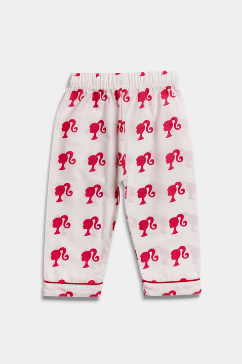 Printed Barbie Nightsuit - Pink