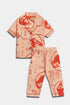 Printed Dinosaurs Nightsuit - Red