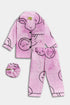 Printed Smiley Nightsuit - Purple