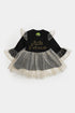 Printed Princess Frock - Black/Cream