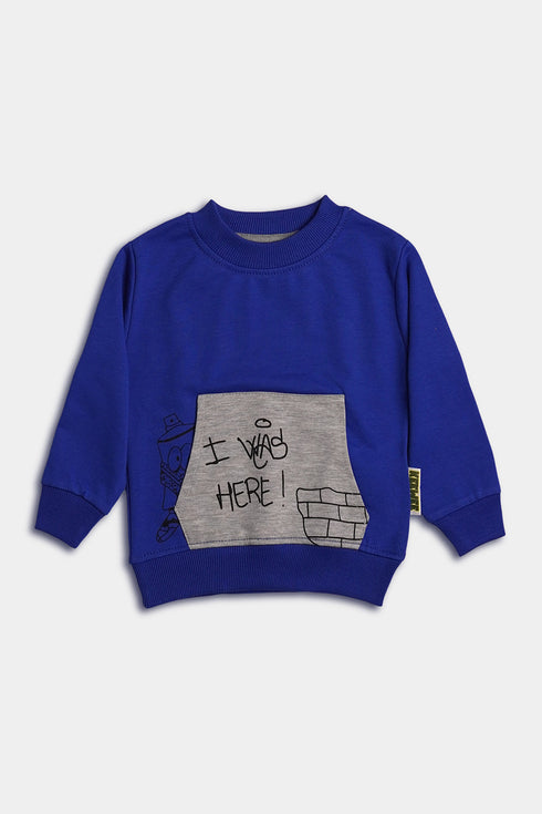 Printed Graffiti Tracksuit - Blue