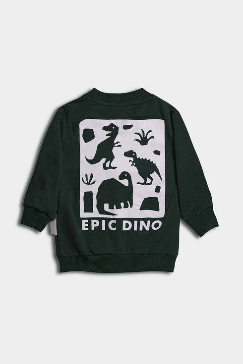 Printed Dino Tracksuit - Green