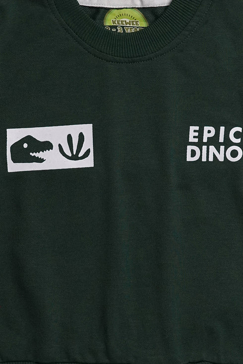 Printed Dino Tracksuit - Green
