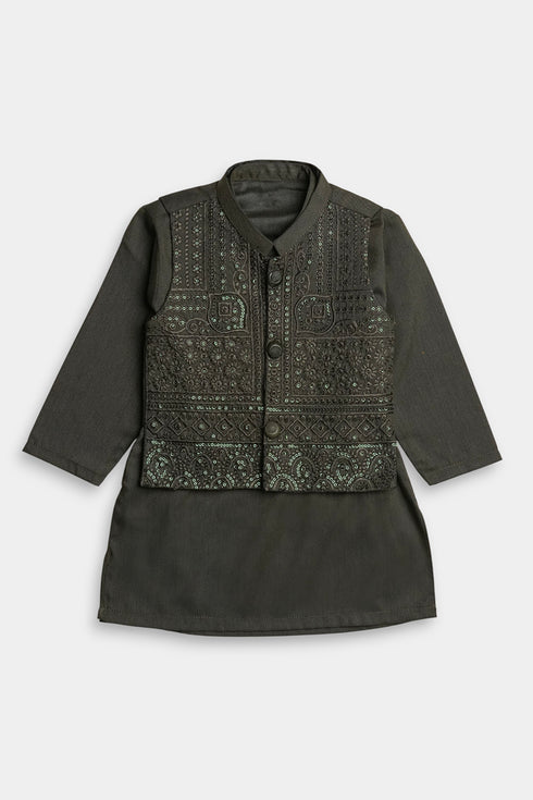 Embroidered Sequins Shalwaar kameez - Green
