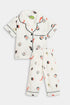 Printed Sushi Nightsuit - White