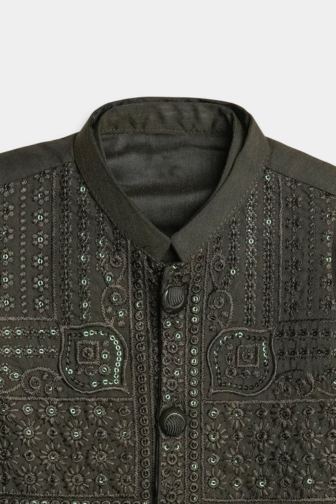 Embroidered Sequins Shalwaar kameez - Green