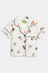 Printed Sushi Nightsuit - White