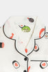 Printed Sushi Nightsuit - White