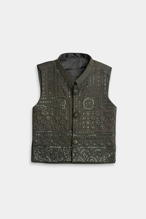 Embroidered Sequins Shalwaar kameez - Green