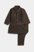 Embroidered Sequins Shalwaar kameez - Dark Brown
