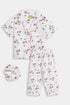 Printed Cherry Heart - White