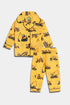 Printed Truck Nightsuit - Yellow