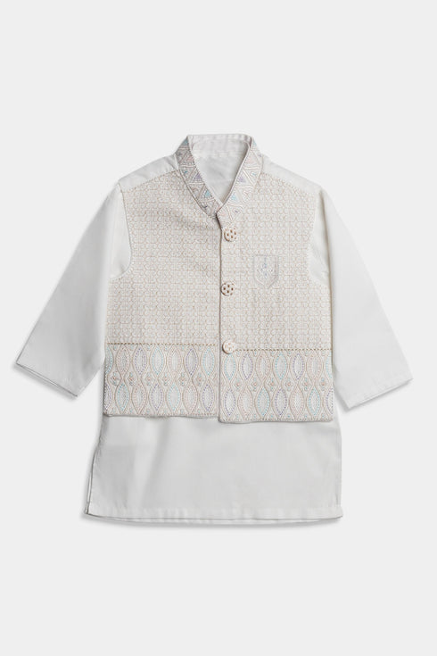 Embroidered Shalwaar kameez - White