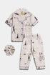 Printed Lady Nightsuit - Purple