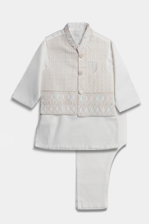 Embroidered Shalwaar kameez - White