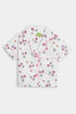 Printed Cherry Heart - White