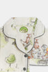 Printed Pooh Nightsuit - White