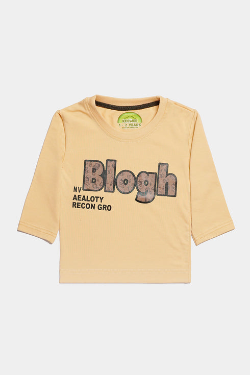 Printed Blough Tee - Brown