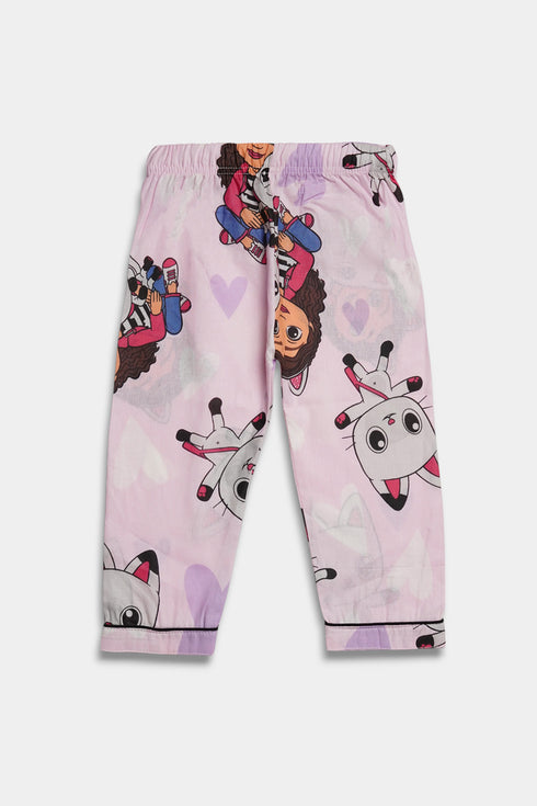 Printed Doll Nightsuit - Pink