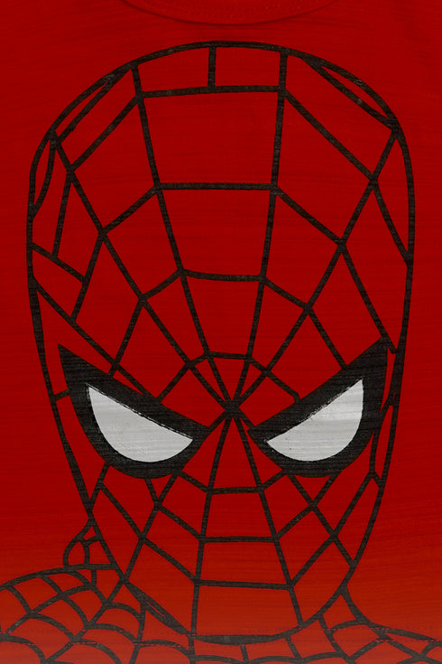 Printed Spiderman Tee - Red