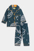 Printed Planets Nightsuit - Green