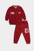 Printed Dino Tracksuit - Red