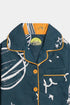 Printed Planets Nightsuit - Green