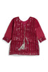 Embroidered Sequins Sharara Chiffon 3 Piece - Magenta