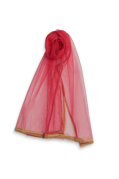 Embroidered Gharara Chiffon 3 Piece - Magenta