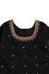 Pearl Gharara Chiffon 3 Piece - Black