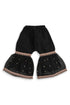 Pearl Gharara Chiffon 3 Piece - Black