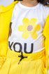 Printed Flowers 3-Piece Tracksuit - Yellow