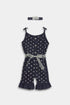 Printed Hearts Jumpsuit - Blue