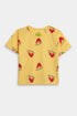 Printed Watermelon Nightsuit - Yellow