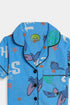 Printed Stitch Tropical Nightsuit - Blue