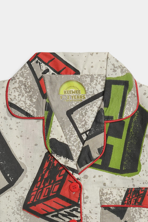 Printed Minecraft Nightsuit - Grey