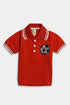 Embroidered Soccer Polo Set - Red