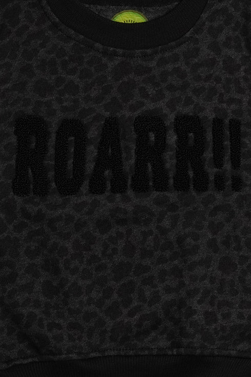 Embroidered Roar Tracksuit - Grey