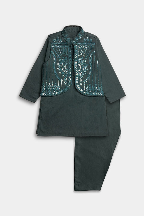 Sequins Shalwaar kameez - Sea Green