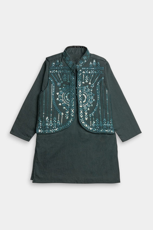 Sequins Shalwaar kameez - Sea Green