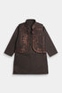 Sequins Shalwaar kameez - Dark Brown