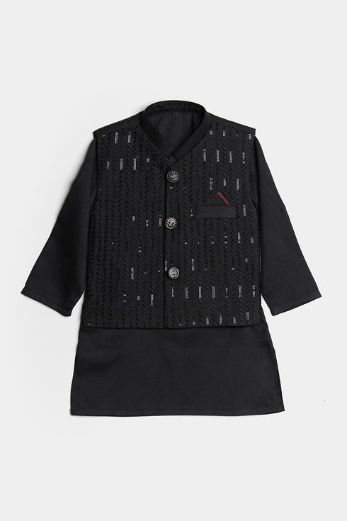 Embroidered Shalwaar kameez - Black