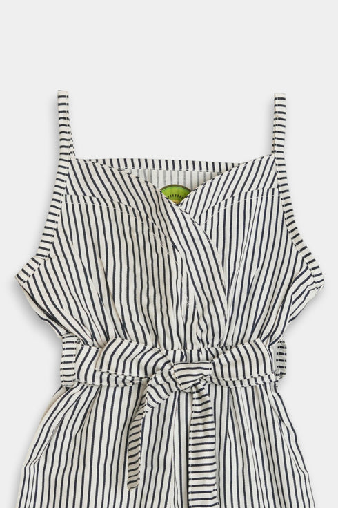 Cotton Lines Jumpsuit - Black