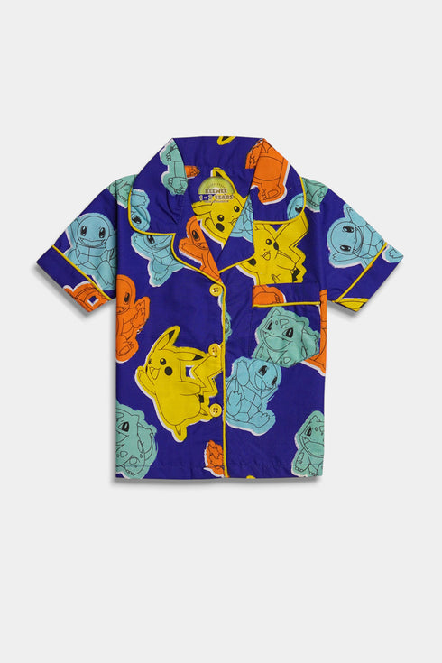 Printed Pokemon Nightsuit - Blue