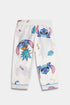 Printed Pineapple Stitch Nightsuit - White