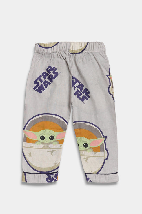 Printed Starwars Nightsuit - Grey