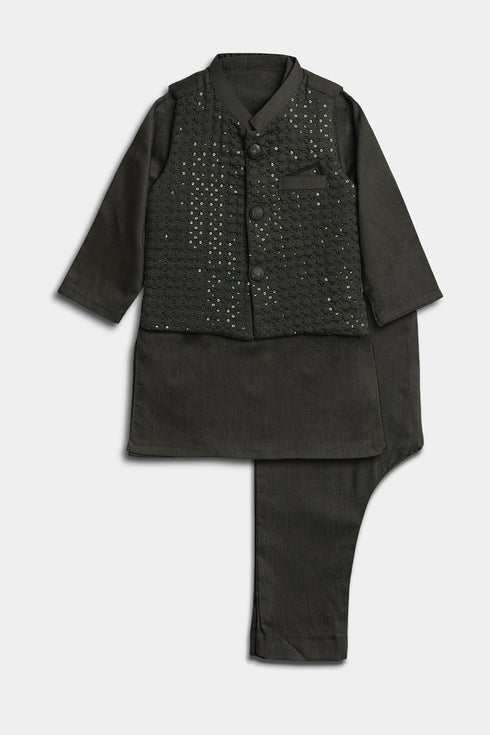 Embroidered Sequin Shalwaar kameez - Green