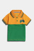 Embroidered Game Polo Set - Yellow